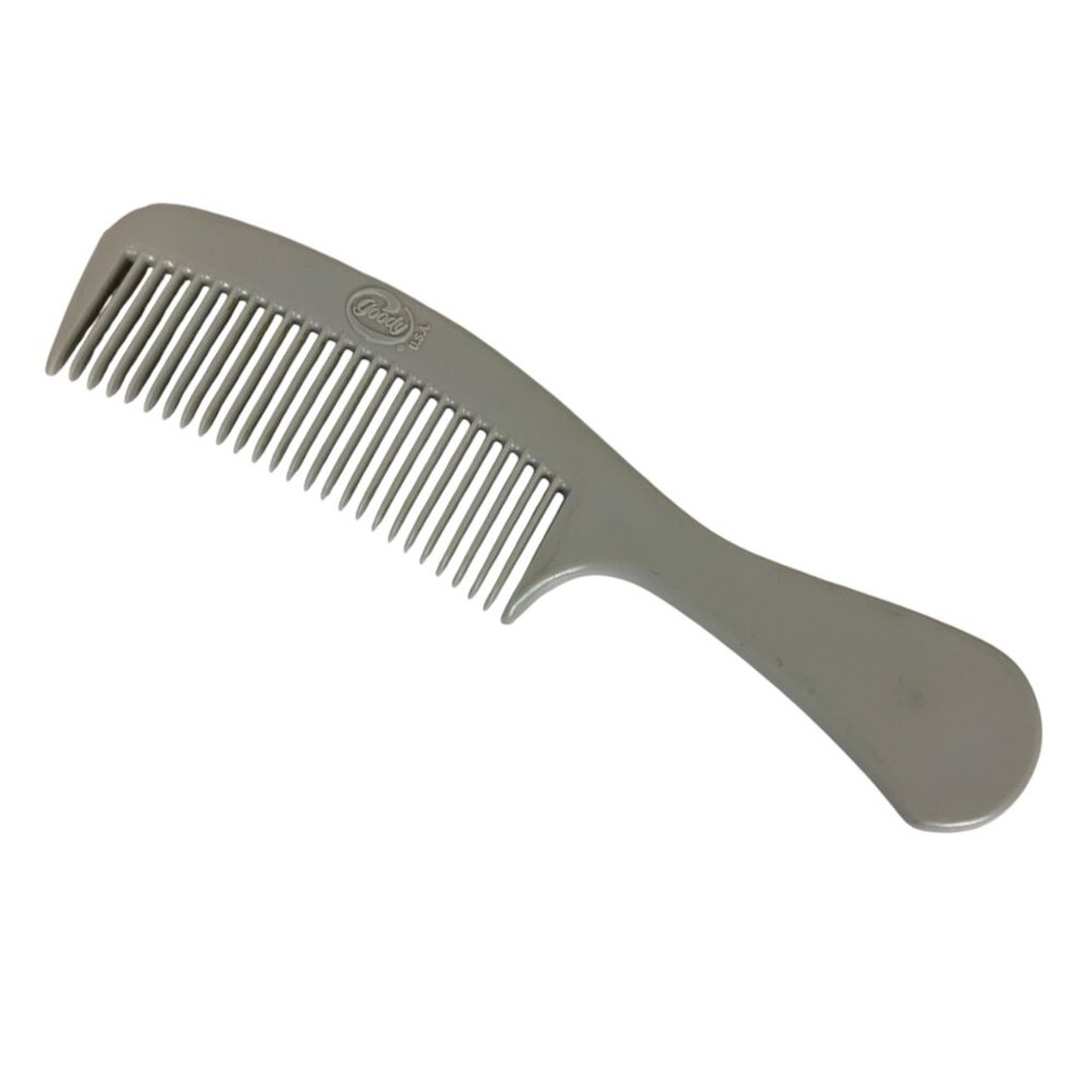 Vintage Goody Pocket Comb 6.5 in Pale Gray Wide-Tooth Detangling All Hair Types
